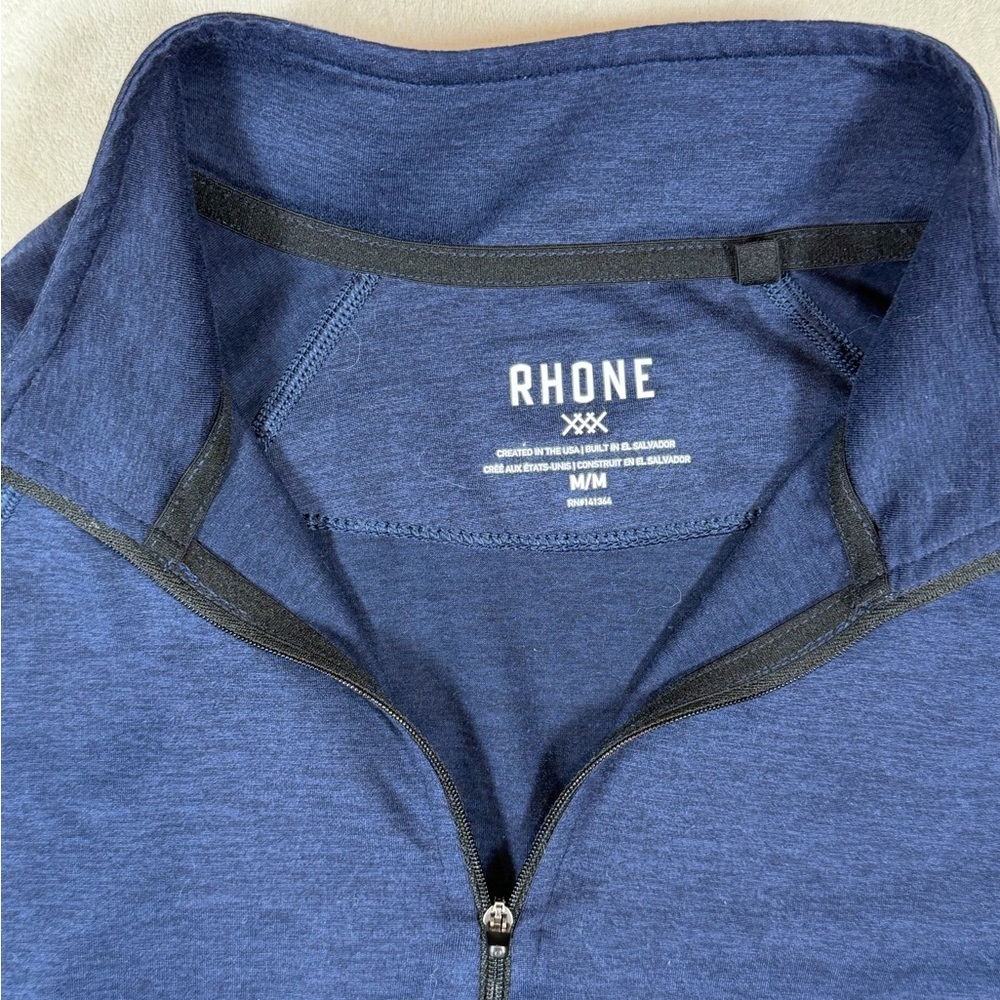 Rhone Size Medium Pullover Performance Cotton Nav… - image 4